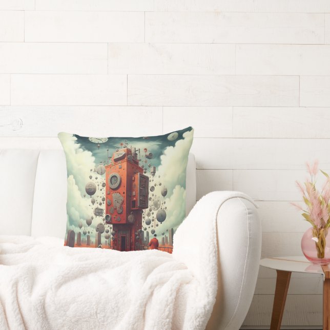 Coussin Surreal Fantasy Art Human and sculpture world (Canapé)