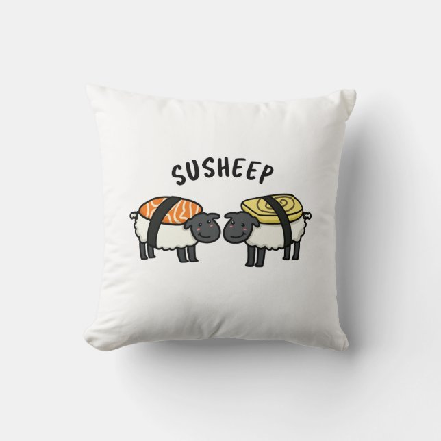 Coussin Susheep Funky Sushi Sheep Pun (Recto)