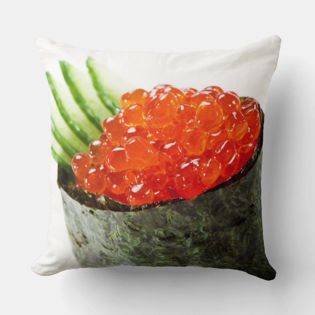 Coussin Sushi d'Ikura (oeufs de poisson saumonés) Gunkan (Recto)