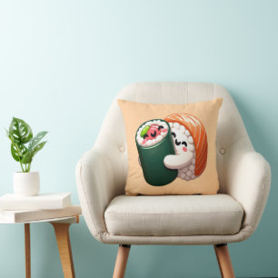 Coussin Sushi Hug Art souriant pour les amateurs de nourri