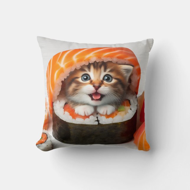 Coussin Sushi with a cat adorable colorful (Recto)