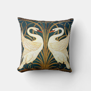 Coussin Swan et Rush et Iris, design vintage