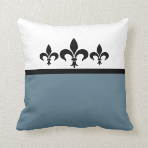Coussin Swanky Fleur De Lis Pillow bleu