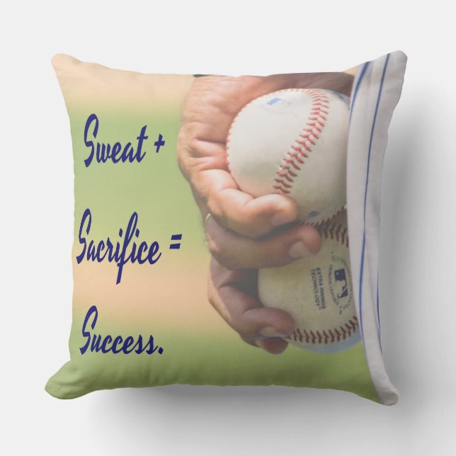 Coussin Sweat plus Sacrifice égale Succès BASEBALL (Recto)