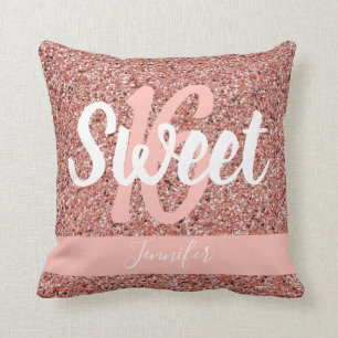 Coussin Sweet 16 Rose Rose rose or Parties scintillant per