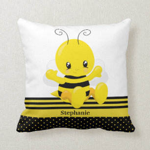 Coussin Sweet Baby Bee Nom personnalisé