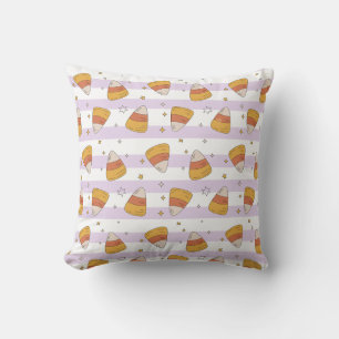 Coussin Sweet Candy Corn & Stars Halloween Motif