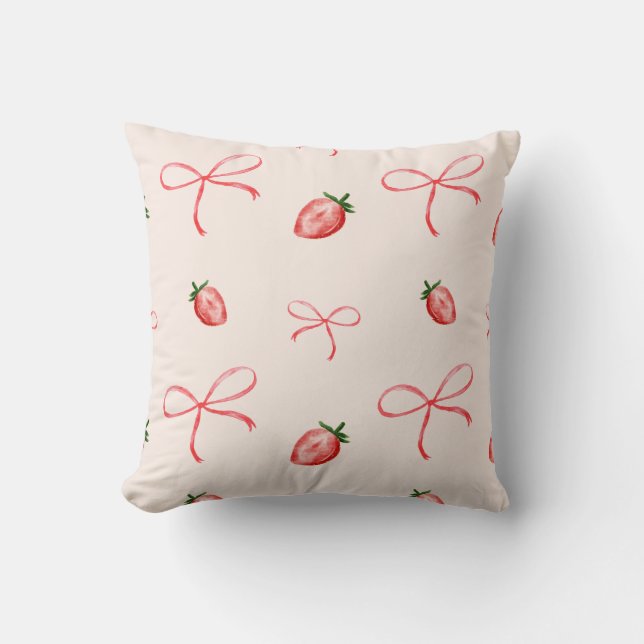 Coussin Sweet Coquette Motif Design féminin (Recto)