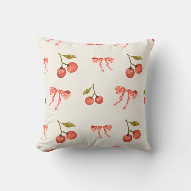 Coussin Sweet Coquette Motif Design féminin (Recto)