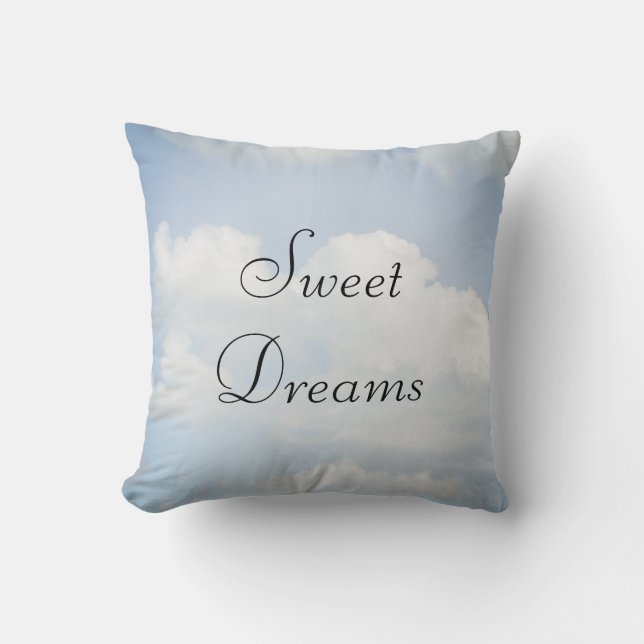 Coussin Sweet Dreams Ciel bleu, Nuages blancs (Recto)