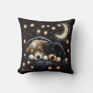 Coussin Sweet Dreams Jote Design Chiot Nom personnalisé