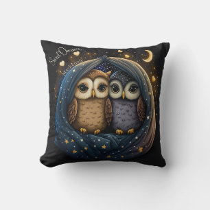 Coussin Sweet Dreams Jote Design Owl Nom personnalisé