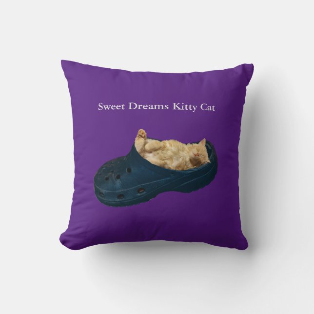 Coussin Sweet Dreams Kitty Chat, Throw Cushion (Recto)
