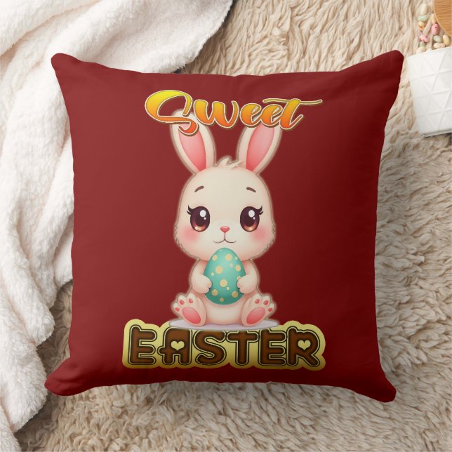 Coussin Sweet Easter Bunny – Cute Chocolate - almofada (Couverture)