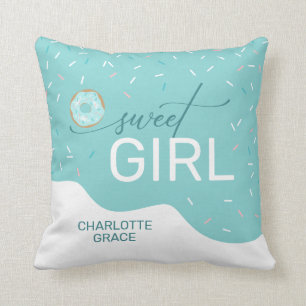 Coussin Sweet Girl Turquoise Frosting Spinkles Girl's