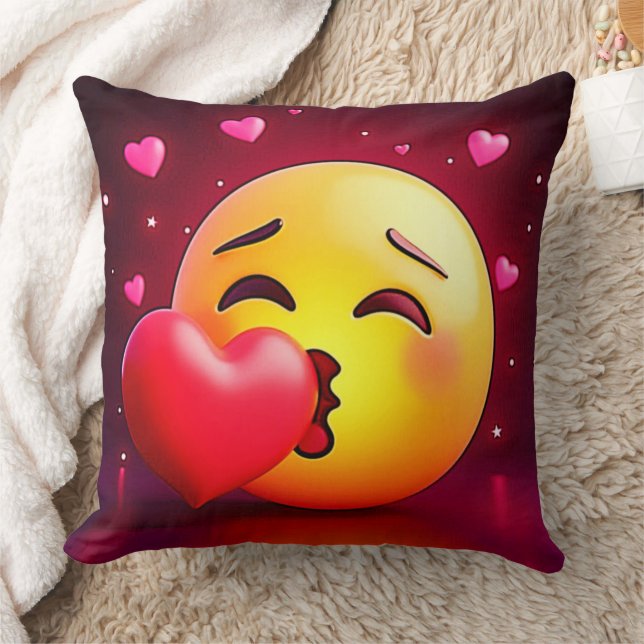 Coussin Sweet Kiss Heart Emoji (Couverture)