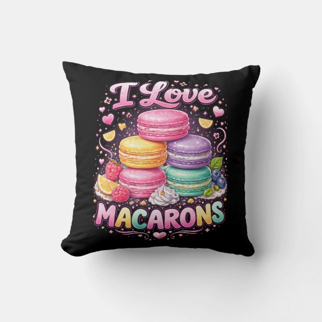 Coussin Sweet Love Macarons (Recto)