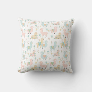 Coussin Sweet Pastel Llamas