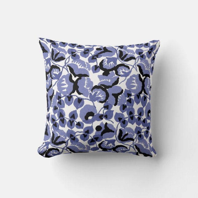 Coussin Sweet Pea (Periwinkle) Fine Art (Recto)