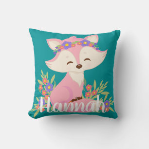 Coussin Sweet Rose Fox personnalisé