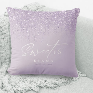 Coussin Sweet sixteen étincelant Mauve ID912