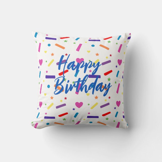 Coussin Sweet Sprinkle thème de fête d'anniversaire (Recto)