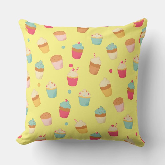 Coussin Sweet Treats Cupcake Throw Pillow (Recto)