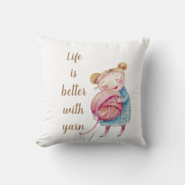 Coussin Sweet Yarn Love (Recto)