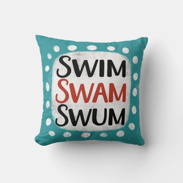 Coussin Swim Swam Jeu d'oreiller (Recto)