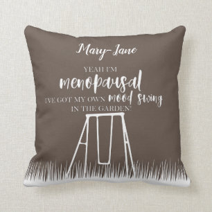 Coussin Swing de l'humeur dans le jardin Citation de ménop