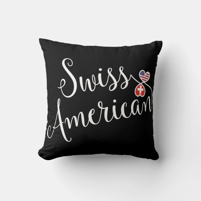 Coussin Swiss American Entwins Hearts (Recto)