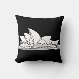 Coussin Sydney Opera House Australie dessin