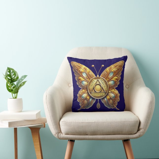 Coussin Symbole AA Papillon et Prière (Chaise)