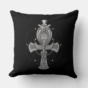 Coussin Symbole antique égyptien d'Ankh Cross Oeil de Horu