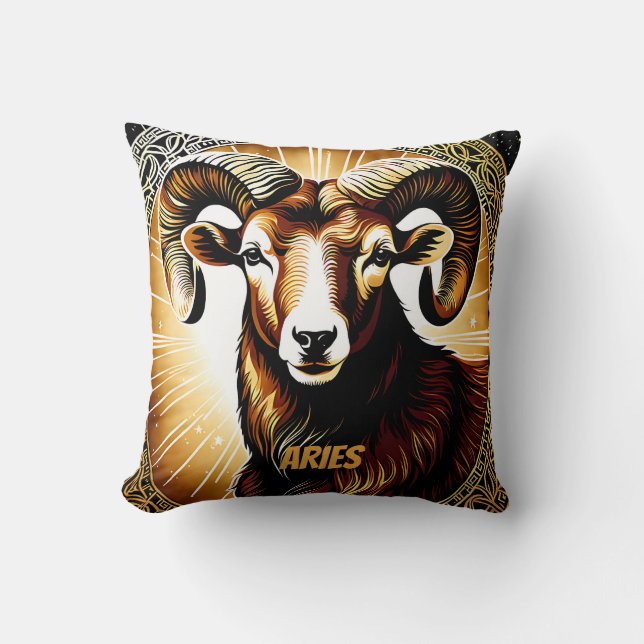 Coussin Symbole astrologique Aries (Recto)