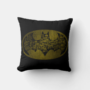 Coussin Symbole Batman   Crânes dans le logo de chaume