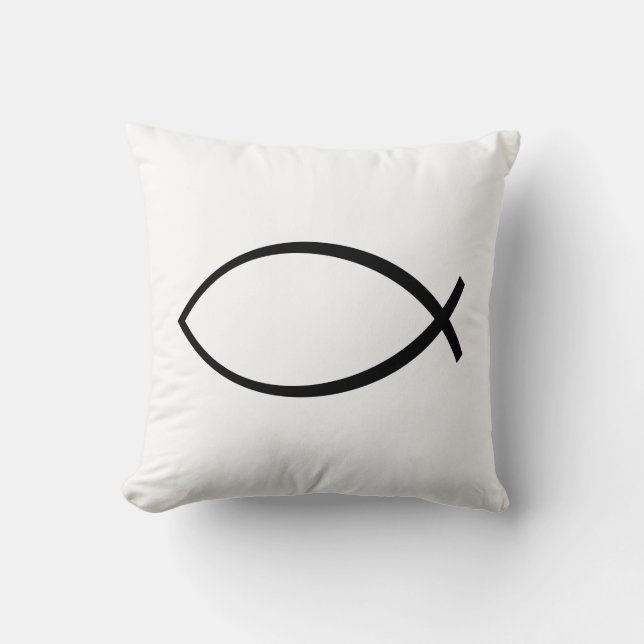 Coussin Symbole Christian Fish (Ichthys) (Recto)