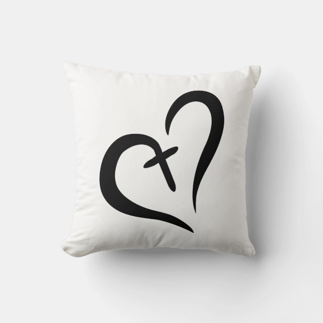 Coussin symbole coeur croisé (Recto)