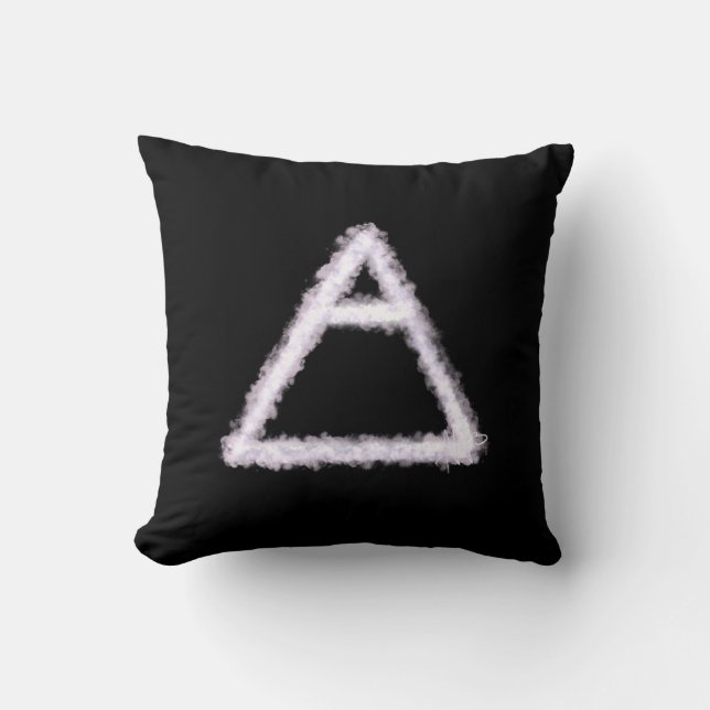 Coussin Symbole d'alchimie de l'élément d'air émietté (Recto)