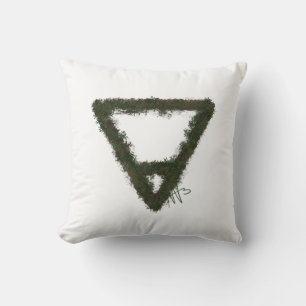 Coussin Symbole d'alchimie de l'élément rocheux de la Terr