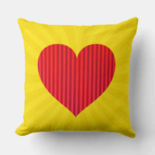 Coussin Symbole d'amour du coeur rouge-18374