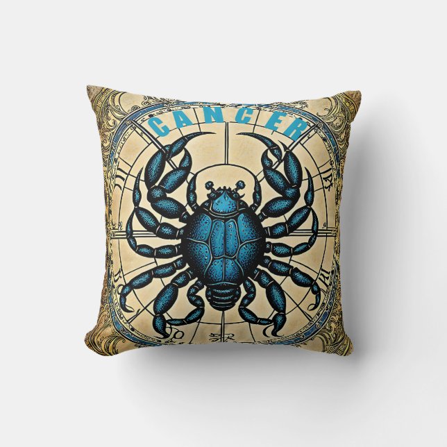 Coussin Symbole d'astrologie du cancer (Recto)