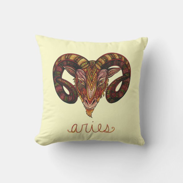 Coussin Symbole de Bélier (Recto)