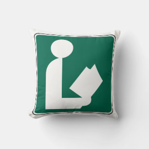 Coussin Symbole de bibliothèque - Panneau côté route