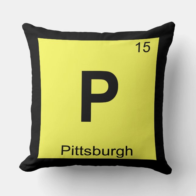 Coussin Symbole de chimie de Pittsburgh en Pennsylvanie (Recto)