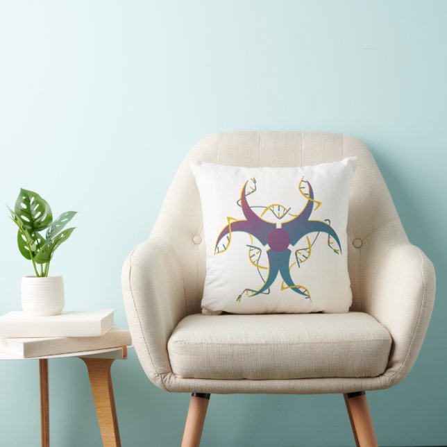 Coussin Symbole de danger de bio épissage génétique (Chaise)