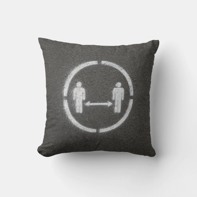 Coussin Symbole de distance sociale (Recto)