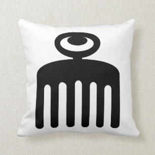 Coussin Symbole de Duafe   Adinkra pour la beauté féminine
