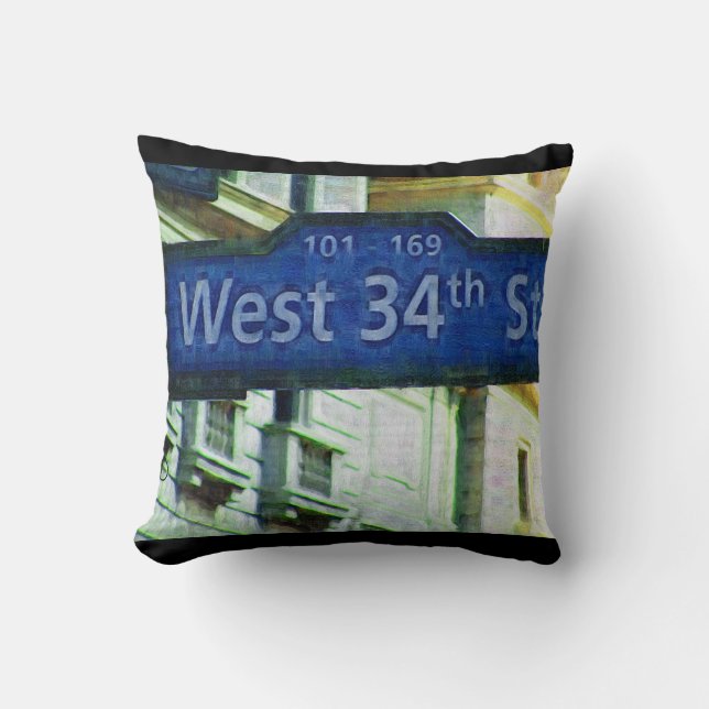 Coussin SYMBOLE DE LA 34E RUE NYC West (Recto)