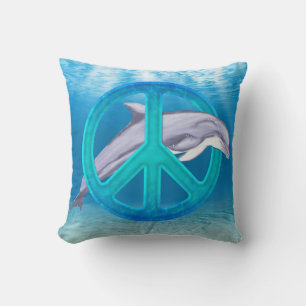 Coussin Symbole de la paix dauphin